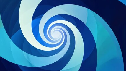 Poster - mesmerizing abstract spiral pattern in shades of blue creates sense of depth and motion, evoking cal