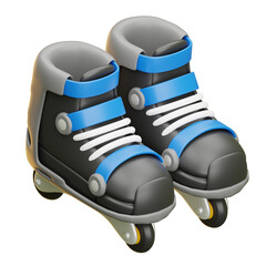Poster - Pair of inline skates isolated on transparent background