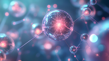Poster - Innovative biotechnology revolutionizes future healthcare global impact visual insights modern science concept
