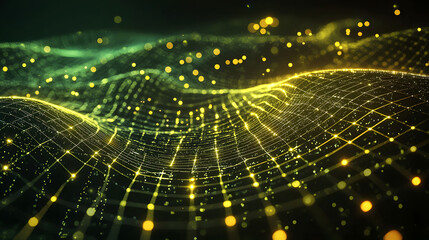 Poster - Visualizing sustainable tech green digital systems global impact infographic future trends eco-friendly solutions