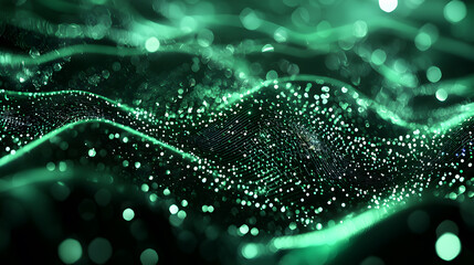 Poster - Visualizing sustainable tech in green digital systems innovations global reach infographic eco-friendly insightful concept