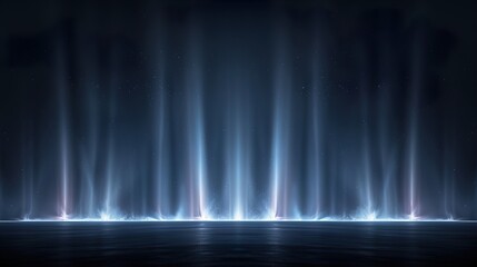 Wall Mural - white sun light effect. glowing sunrays on black background. light rays or sun beam vector backgroun
