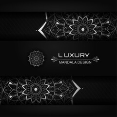Poster - mandala 2 layer luxury floral template with ornament and light effect | creative mandala design for 