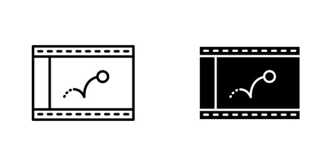 Aufkleber - Animated flat simple vector icons illustration set.