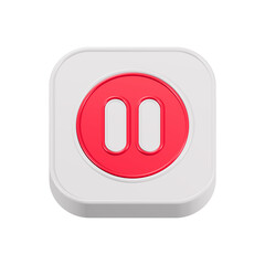 Fototapete - pause button 3d rendering 