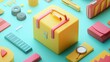 © Amree - Colorful and Creative 3D Objects Arrangement with Playful Elements on a Bright Background for Design Inspirations and Modern Aesthetic Needs