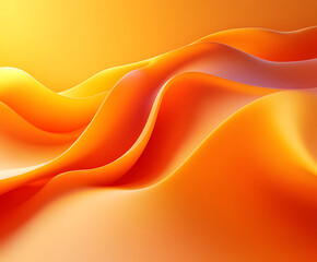 Poster - abstract orange waves background soft gradient smooth surface bright vivid color modern graphic desi