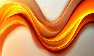 Poster - Dynamic golden waves abstract background with fluid and smooth transitions, artistic flow and warm tones that add depth and visual interest