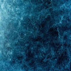 Poster - Abstract artistic composition featuring vivid blue background contrasted with deep black backdrop