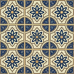 Poster - Arabic calligraphy tile pattern seamless vector