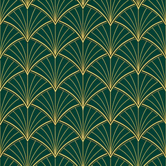 Fototapete - Art Deco geometric elegance seamless vector pattern