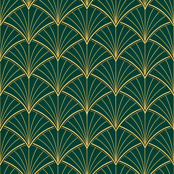 Art Deco geometric elegance seamless vector pattern