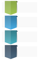 Wall Mural - Four infographic elements with gradient arrows