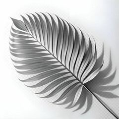 Poster - Isolated tropical palm leaf shadow overlay, soft and subtle background effect