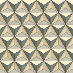 Fototapete - Isometric pyramid grid pattern seamless vector pattern