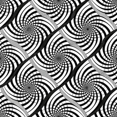 Poster - Optical illusion wave grid pattern seamless vector design
