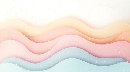Poster - Abstract Colorful Pastel Waves Background Design
