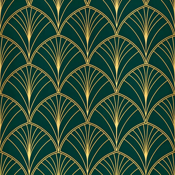 Art Deco geometric elegance seamless vector pattern