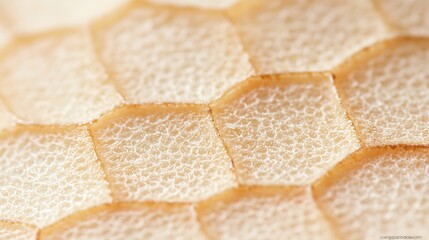 Poster - Close-Up Beige Honeycomb Texture Pattern