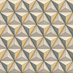 Fototapete - Isometric pyramid grid pattern seamless vector pattern