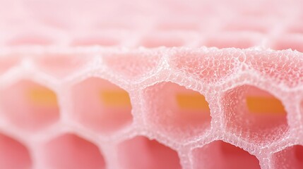 Poster - Close-up of Pink Honeycomb Texture
