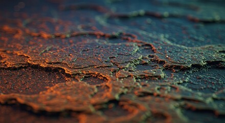 Poster - A close up of a rocky surface with a reddish hue