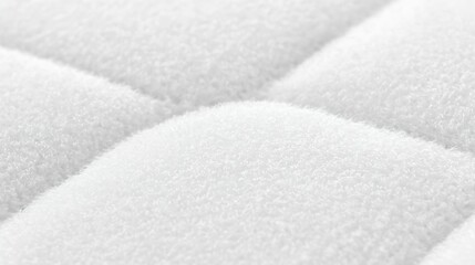 Poster - Close Up of Soft White Quilted Fabric Texture