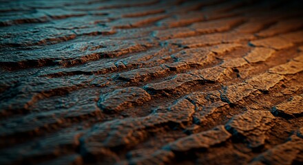 Poster - The image is of a rocky surface with a brownish color