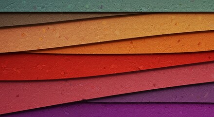 Aufkleber - A colorful stack of paper with a variety of colors