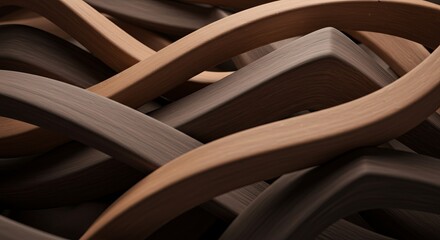 Aufkleber - A close up of a brown and tan wood grain