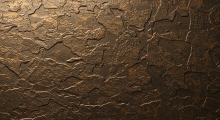 Poster - A wall with a brown and gold texture