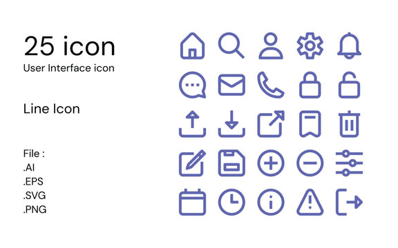 User interface line icon