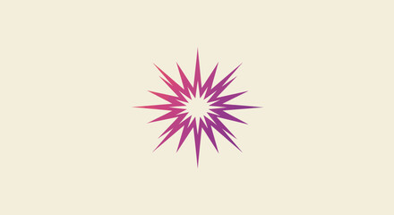 Poster - Abstract Starburst with Pink and Purple Gradient Design for Modern Backgrounds and Creative Projects