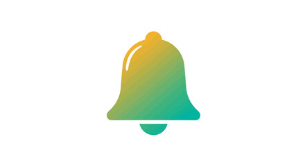 Fototapete - Notification bell icon with gradient color for social media alert and reminder symbol illustration for website and application design