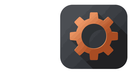 Poster - Settings and configuration concept with gear icon on dark background symbolizing adjustment and technological process for website or app