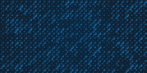 Poster - Abstract Digital Illustration Featuring a Pattern of Many Dark Blue, Partial Faded Bubbles of Various Sizes on a Dark Background. Perfect for Futuristic, Scientific or Technological-themed Designs