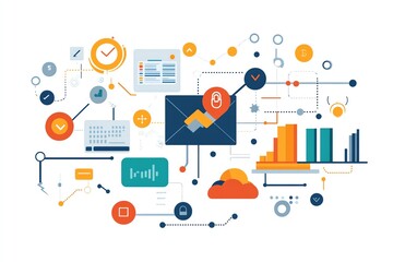 Poster - Email Marketing: A Vibrant, Connected Data Visualization