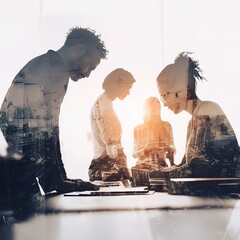 Poster - Diverse Team Collaboration in Office Environment with Technology Tools