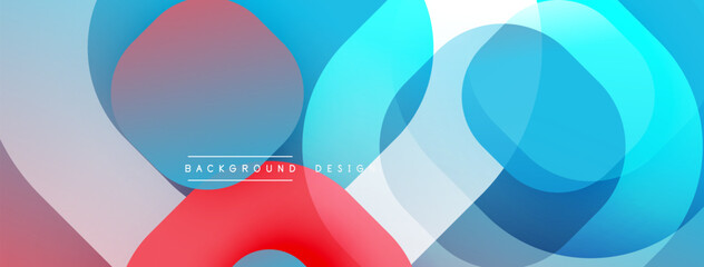 Leinwandbilder - Abstract colorful overlapping circles create dynamic visual effect. Smooth gradients, modern design, vibrant hues present.