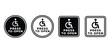 © looli - Press to Open Icon Set Black and White Round and Square Accessibility Symbols Vector Design