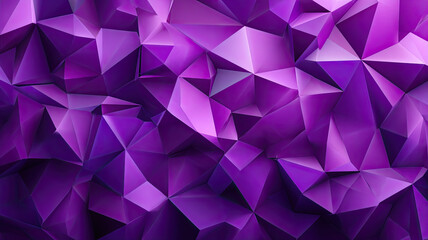 Poster - Abstract deep violet background with faceted polygonal shapes