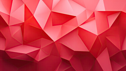 Poster - Abstract low poly red gradient background with sharp and dynamic shapes