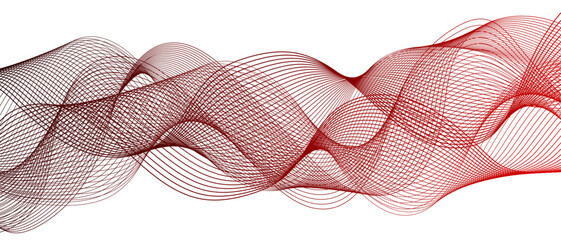 Fototapete - Abstract colorful glowing wave curved lines background. Frequency sound wave lines and technology curve lines. Wavy banner, template design. Flowing line wave pattern .