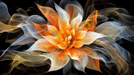 Poster - Abstract fire texture, orange and yellow flames dancing in motion
