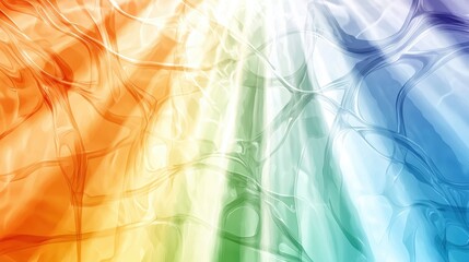 Poster - Hazy rainbow spectrum in abstract background with soft edges and color flow