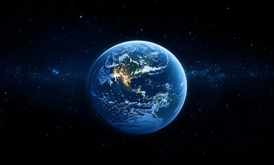 Wall Mural - planet earth in outer space. civilization. elements of this image furnished 