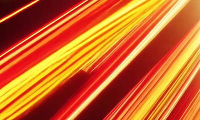 Poster - Striking Red and Gold Diagonal Stripes Create a Dynamic and Futuristic Abstract Design, Energy Emission Effect