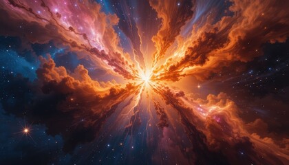 sun and nebula