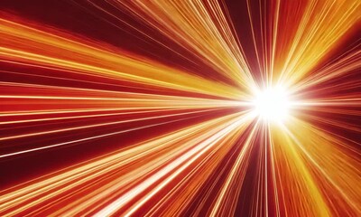 Poster - Blazing Trails: Abstract Visualization of Concentrated Light Beams Emanating from a Central Bright Point