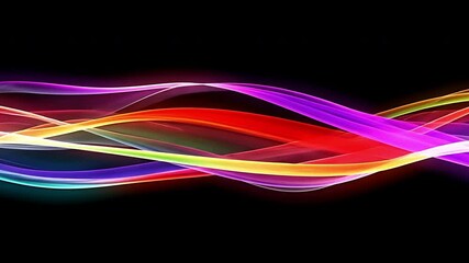 Poster - colorful light waves dynamic and vibrant abstract of energy and creativity with smooth transitions a